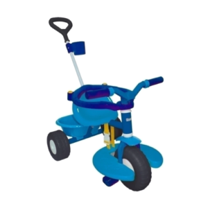TRICICLO GO AZUL 3020 CON BARRAL Y APOYA PIE