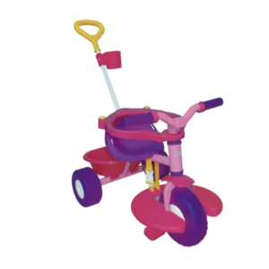 TRICICLO GO ROSA 3021 CON BARRAL Y APOYA PIE
